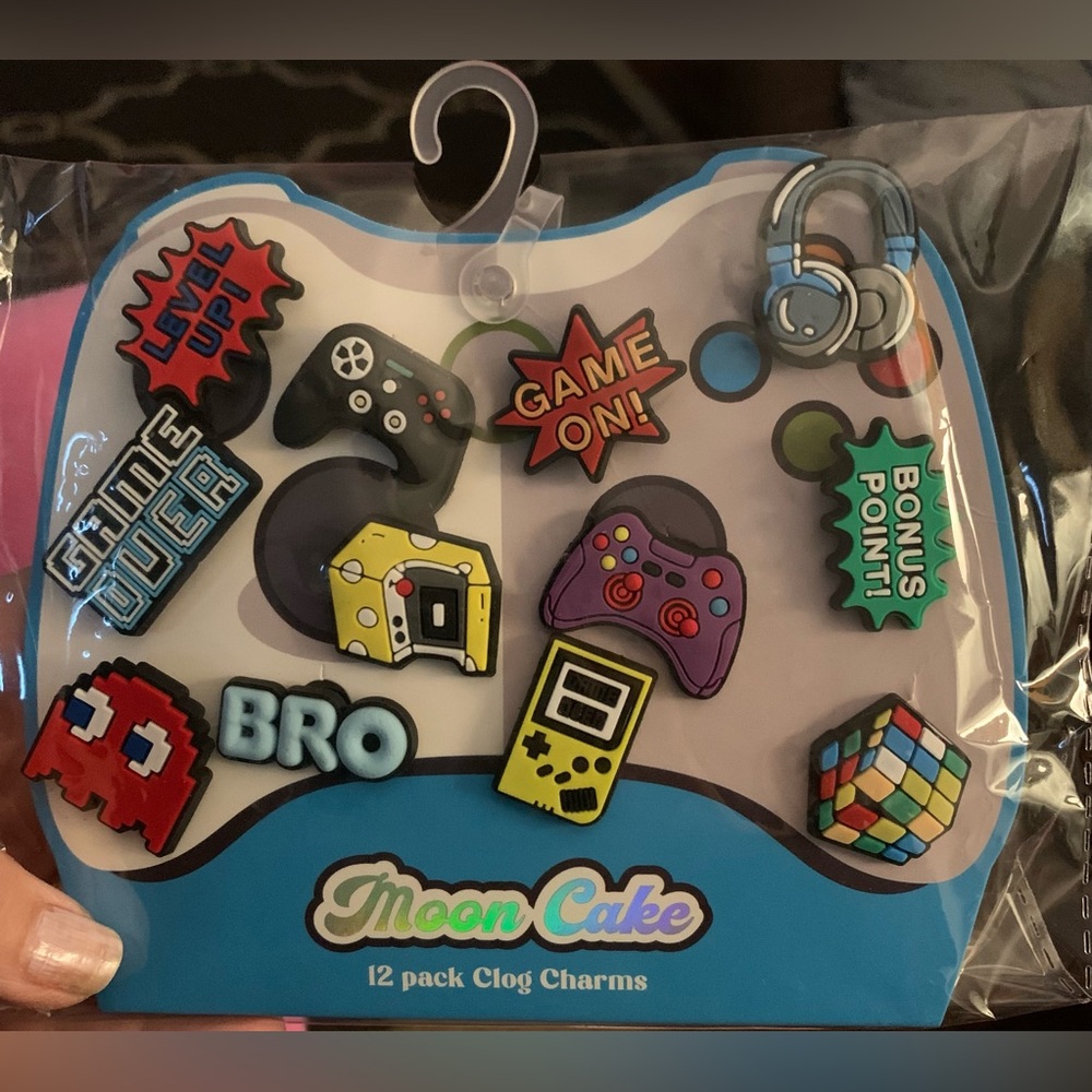 New Moom Cake Gaming 12 pack Clog CHARMS for Crocs Gamer Video Game theme